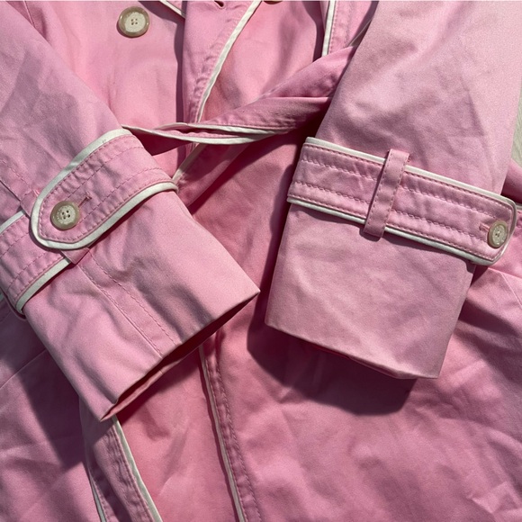 RARE Designer Vintage Coach Ladies Light Blush Pink Trench Coat size XS 4/6 fit - Picture 13 of 16